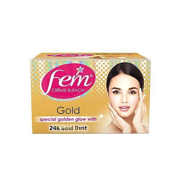 Fem Gold Creme Bleach With Real Gold- 8g 2 Fem Gold Creme Bleach With Real Gold