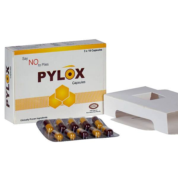 Zoic Pylox Capsules For Piles and Anal Fissures- 30cap 2 Pylox Capsules for piles (hemorrhoids) or anal fissures