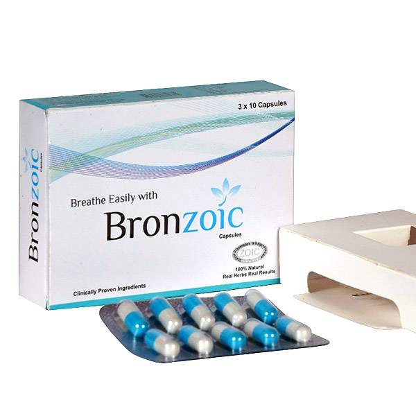 Zoic Bronzoic Capsules For Bronchial Asthma and Respiratory Allergies- 30caps 2 Bronzic